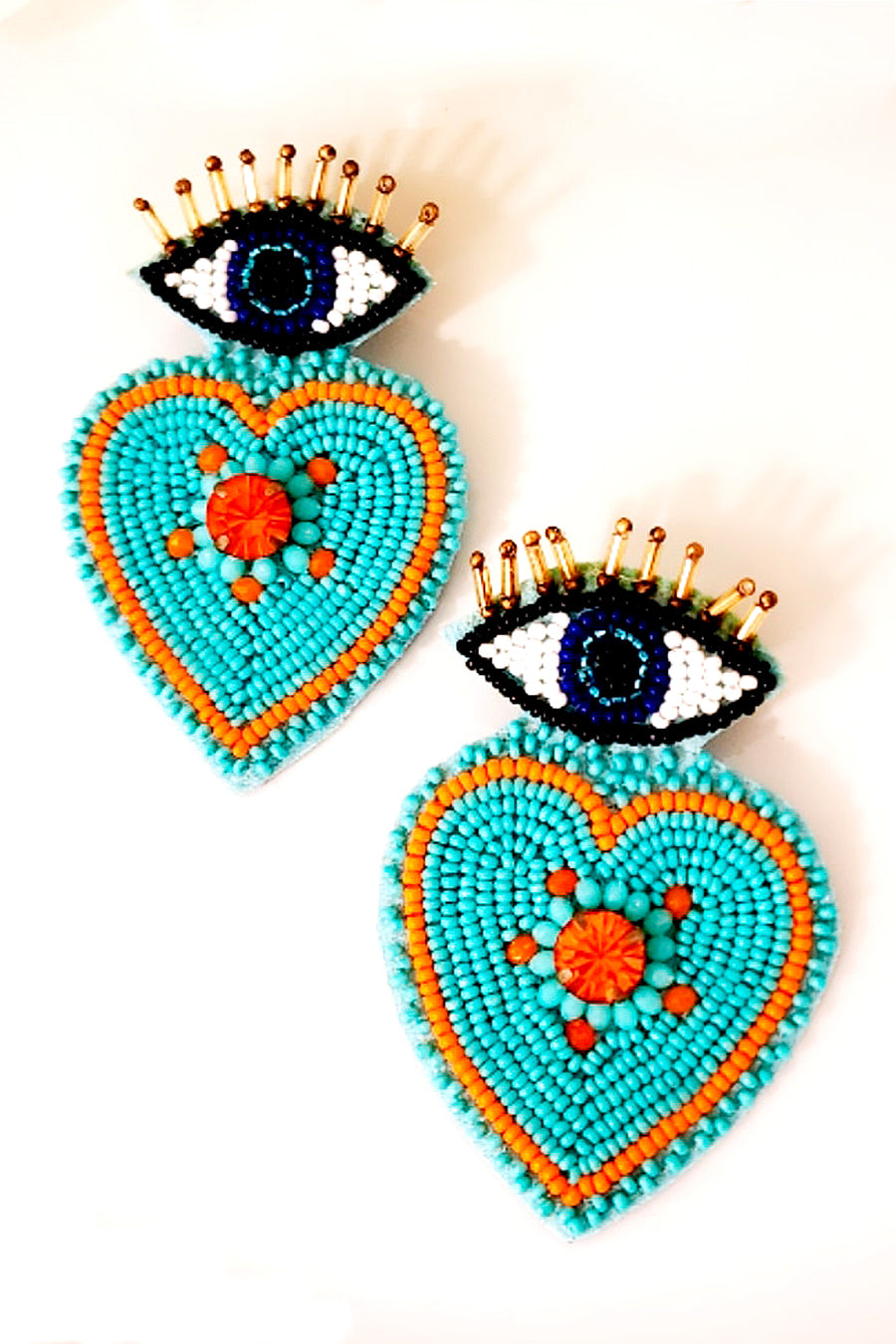 Aleli's Eye/Love Beaded Earrings