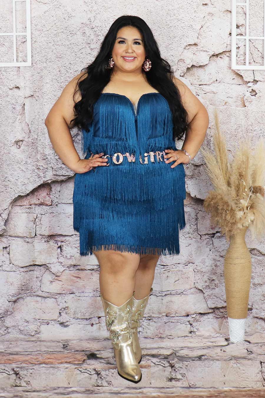 Itziar Fringe  Dress Divas Plus Boutique