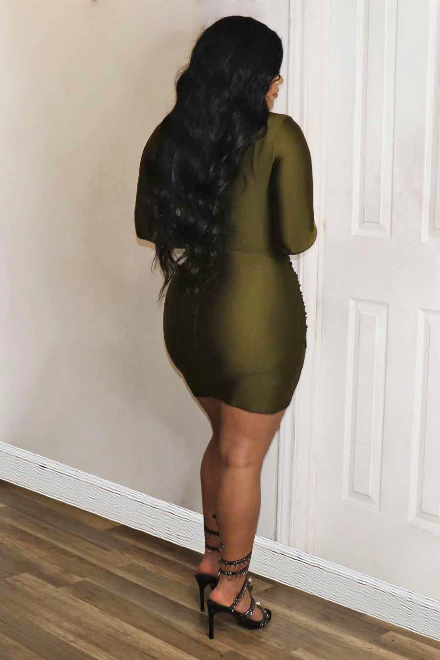 Amarine Long Sleeve Mini Dress Divas Plus Boutique