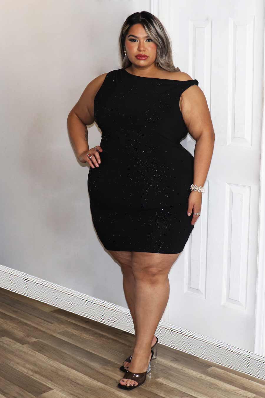 Ember Glittery Dress Divas Plus Boutique