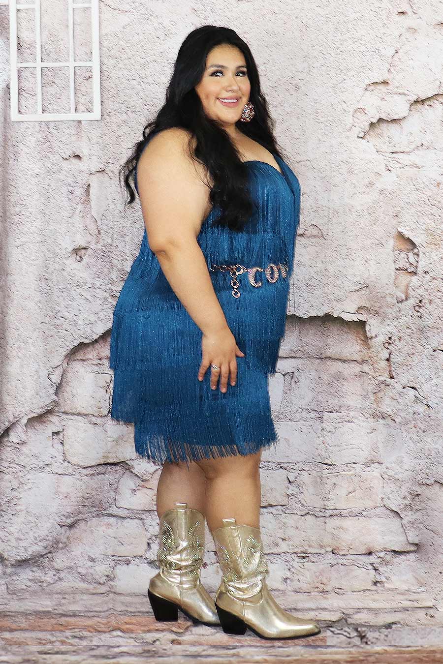 Itziar Fringe  Dress Divas Plus Boutique