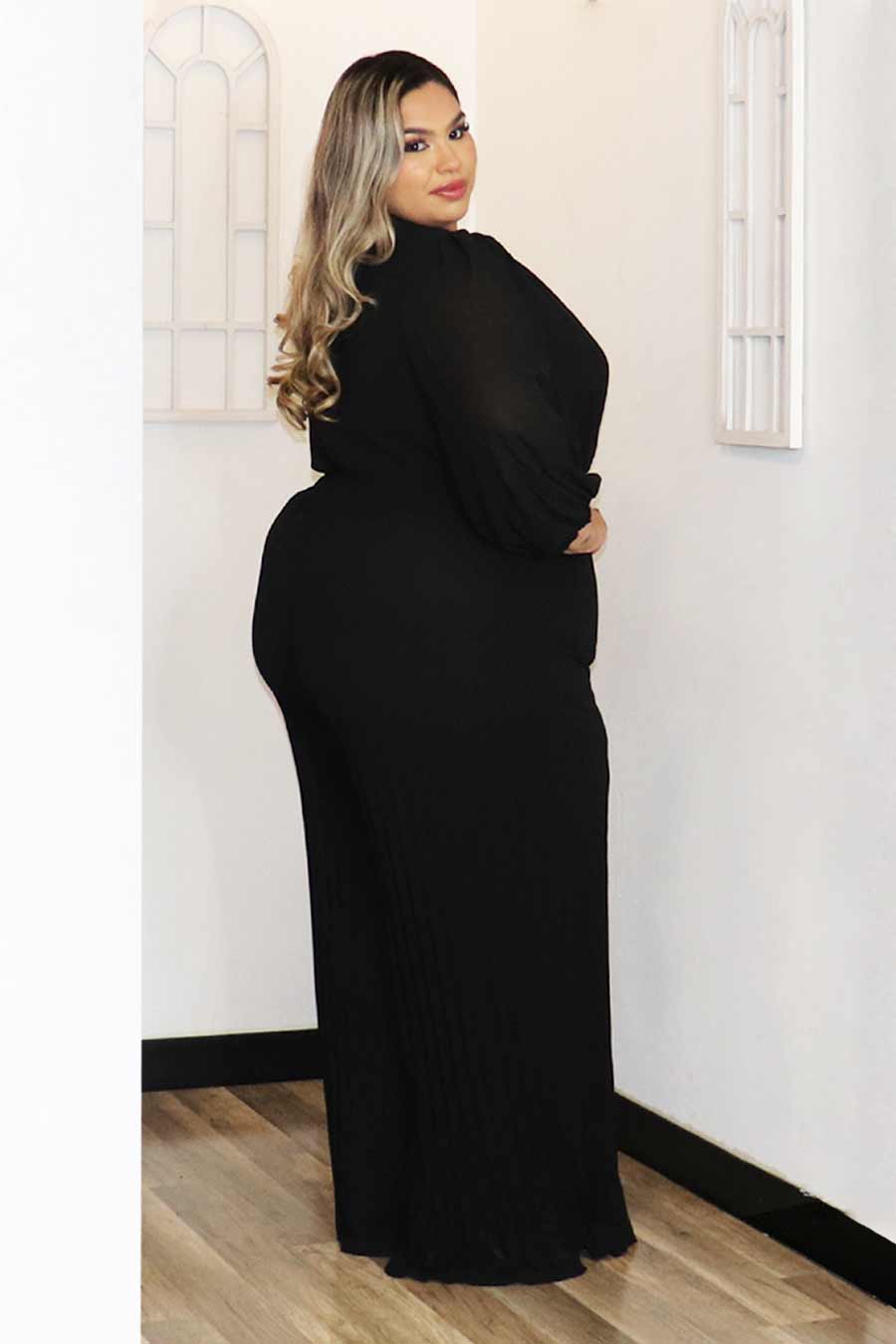 Renata Pleated Jumpsuit Divas Plus Boutique