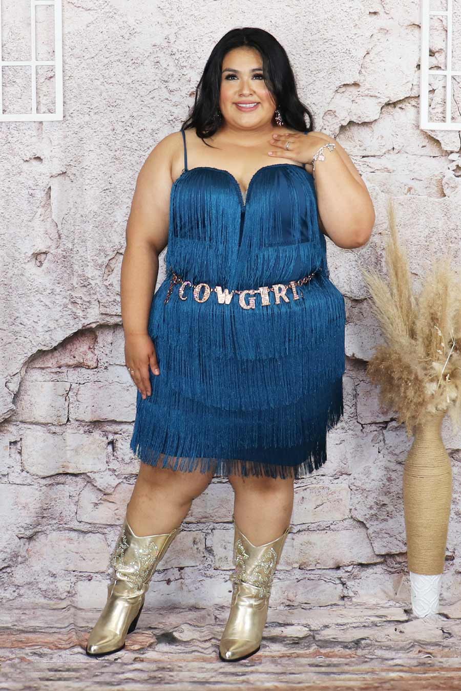 Itziar Fringe  Dress Divas Plus Boutique