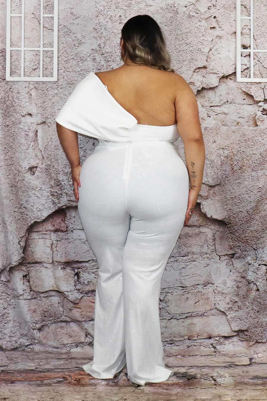Tania Glittery Jumpsuit Divas Plus Boutique