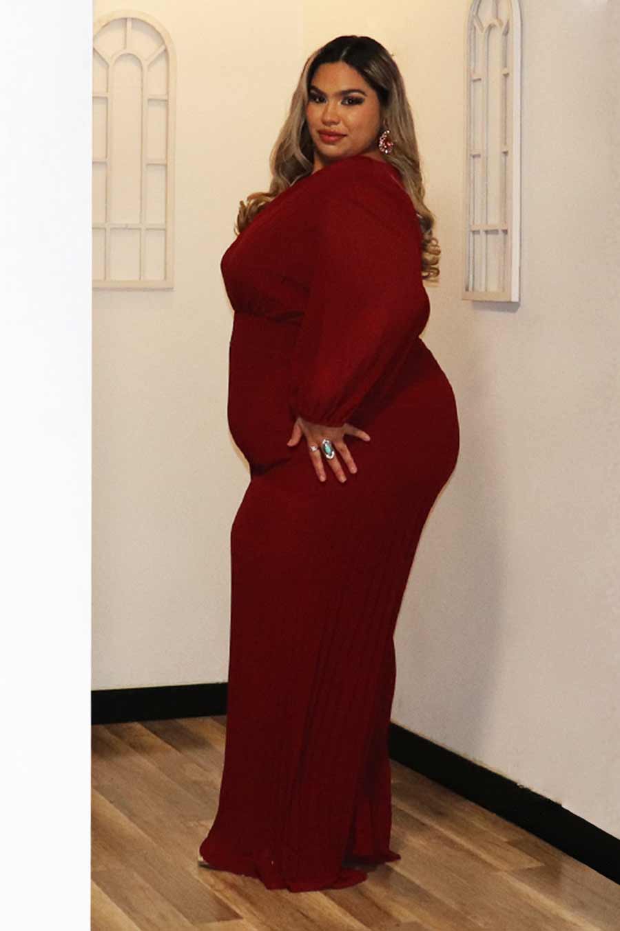 Renata Pleated Jumpsuit Divas Plus Boutique