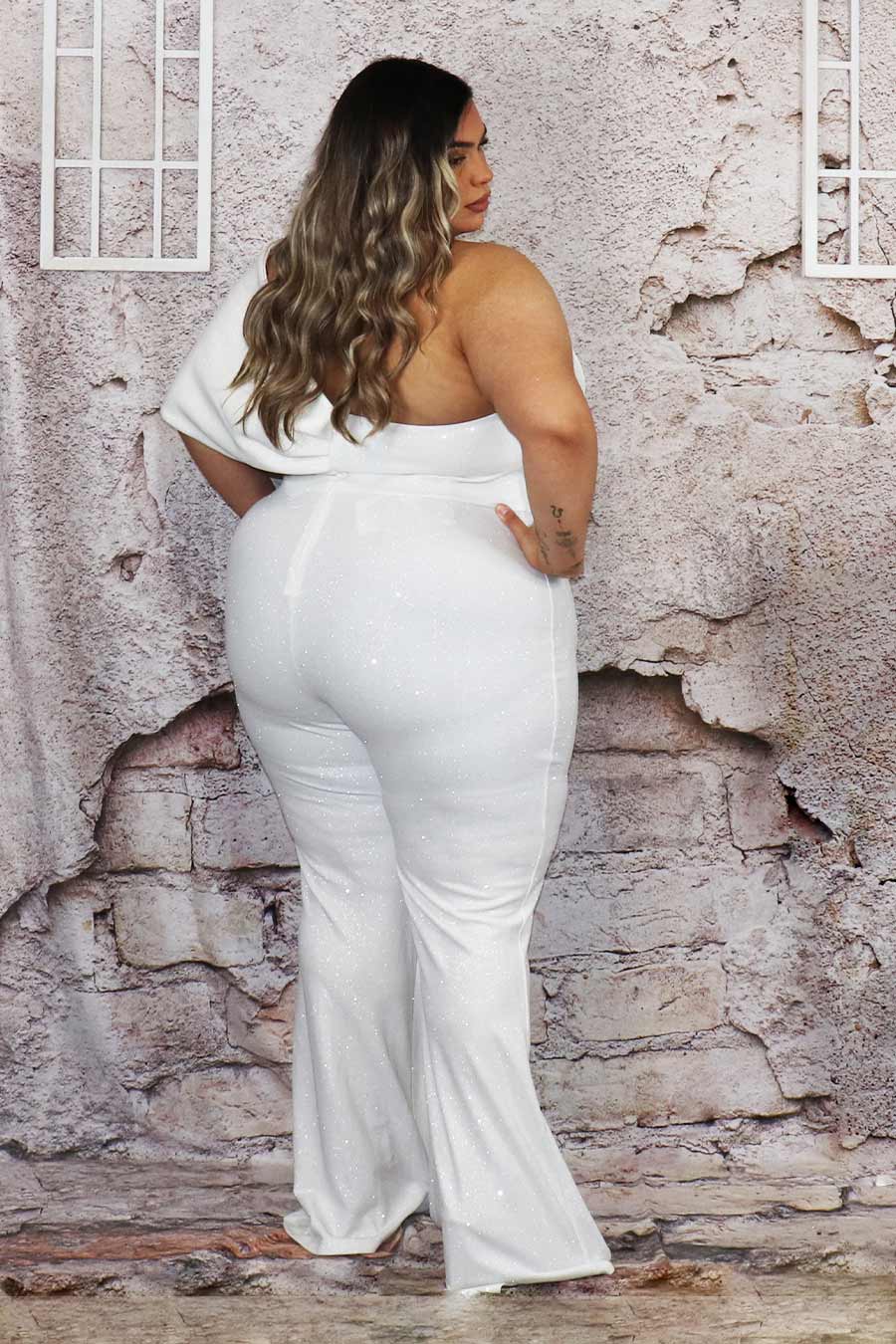Tania Glittery Jumpsuit Divas Plus Boutique