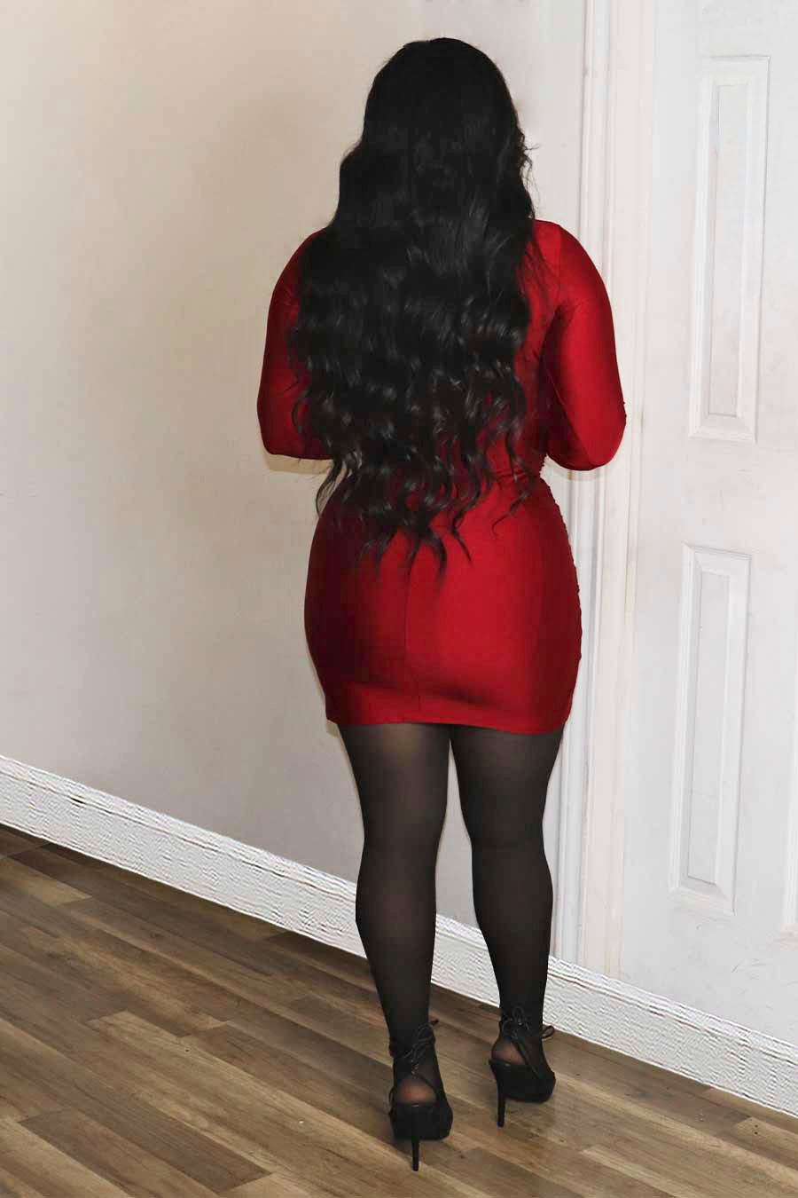 Amarine Long Sleeve Mini Dress Divas Plus Boutique