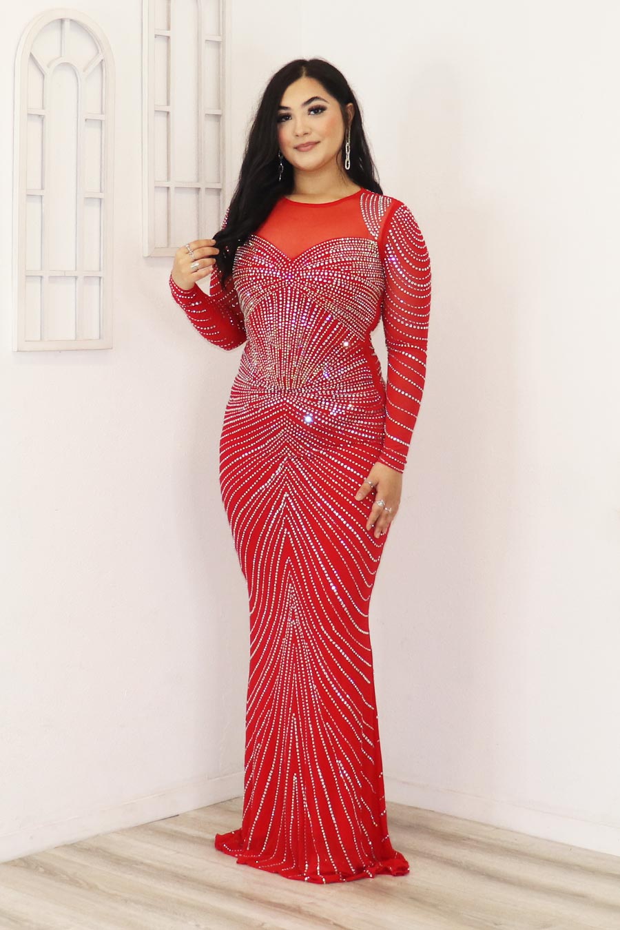Luana Rhinestone Gala Dress Divas