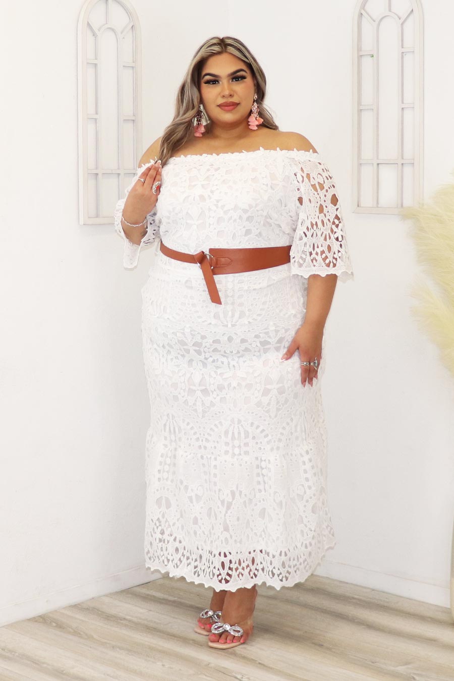 Arlene Off Shoulder Lace Dress Divas Boutique