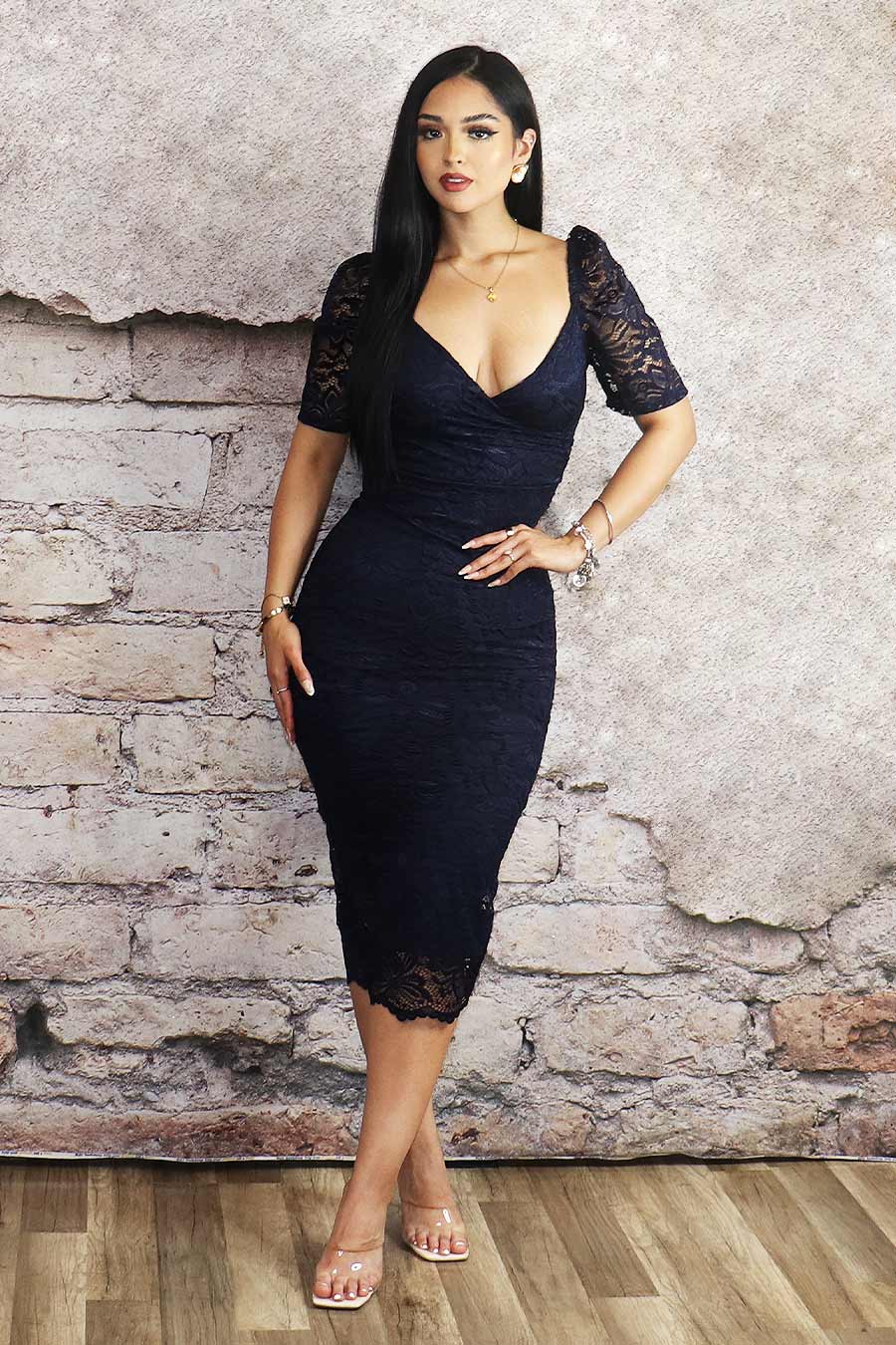 Dayanna Lace Midi Dress Divas Plus Boutique