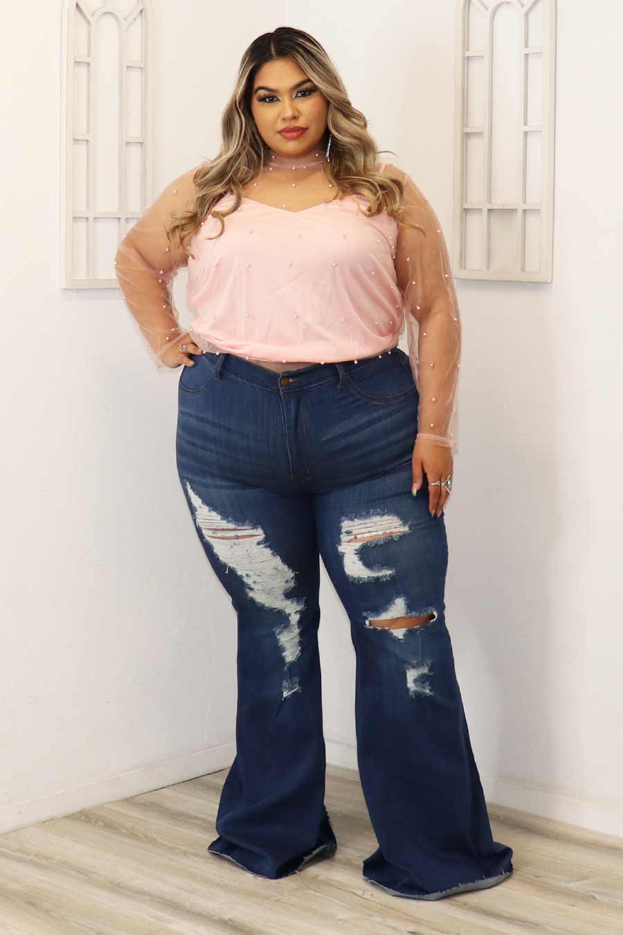 Brianda Long Sleeve Top Divas Plus Boutique