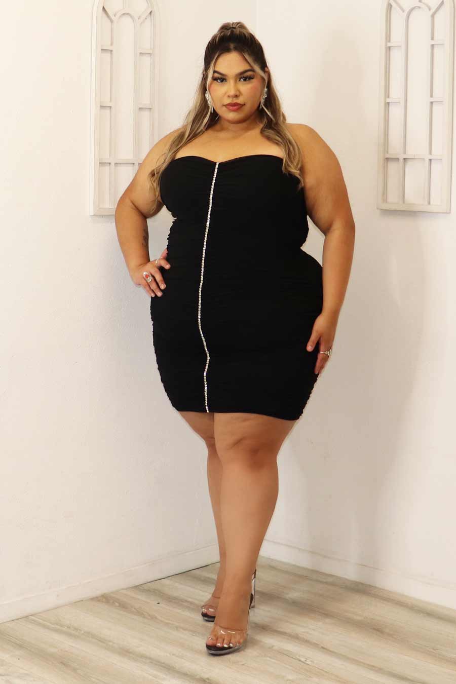 Aleia Strapless Dress Divas Plus Boutique