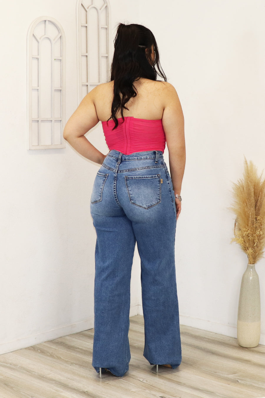 Criss Cross High Waisted Wide Leg