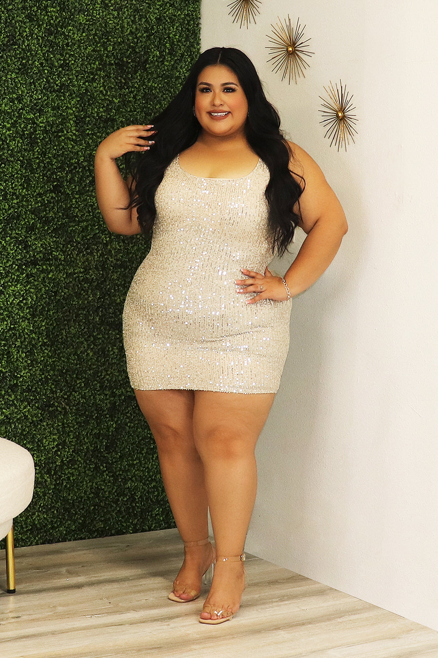 Regina Sequence Mini Dress Divas Plus