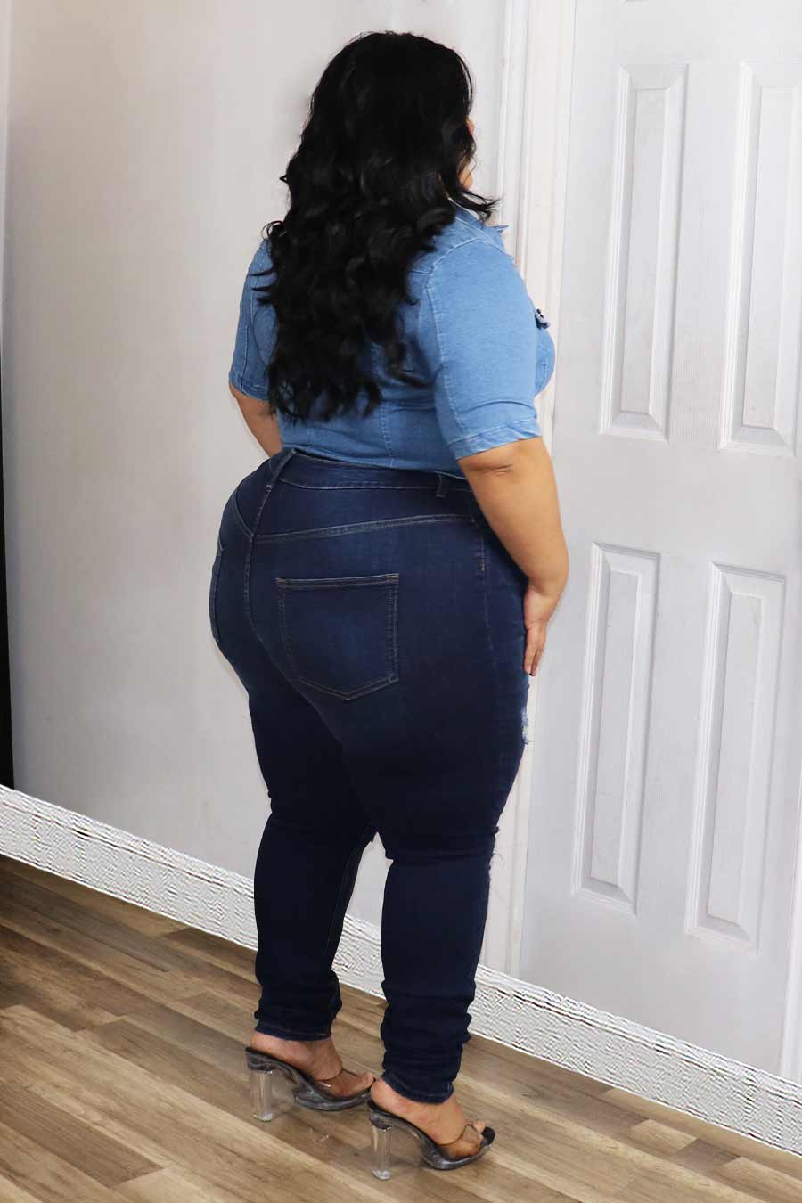 Evany Denim Top Divas Plus