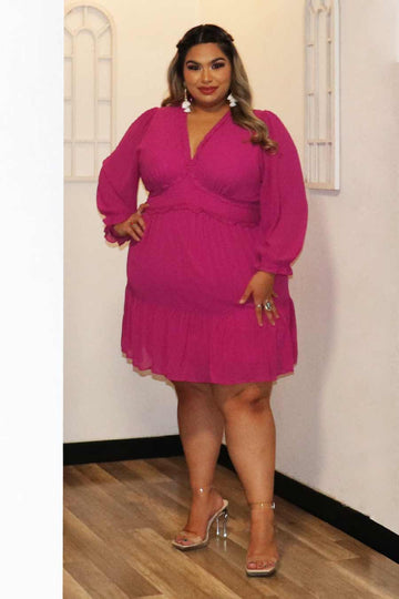 Faviola Long Sleeve Dress Divas Plus