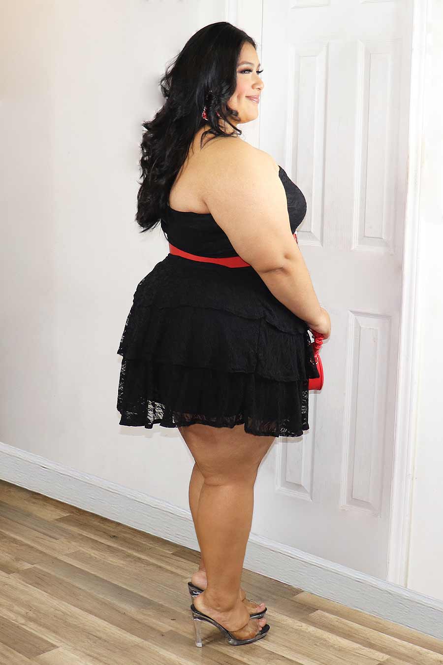 Lucero Strapless Lace Dress Divas Plus Boutique