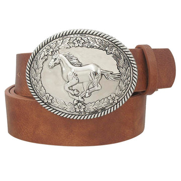 Horse Oval Buckle Plus Size Belt Divas Plus Boutique