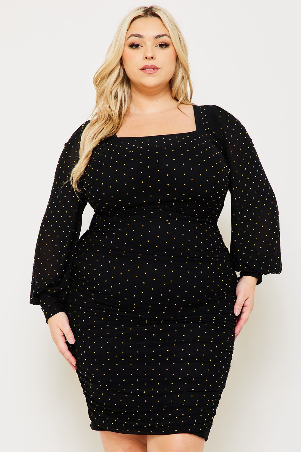 Loelia Rhinestone  Dress Divas Plus