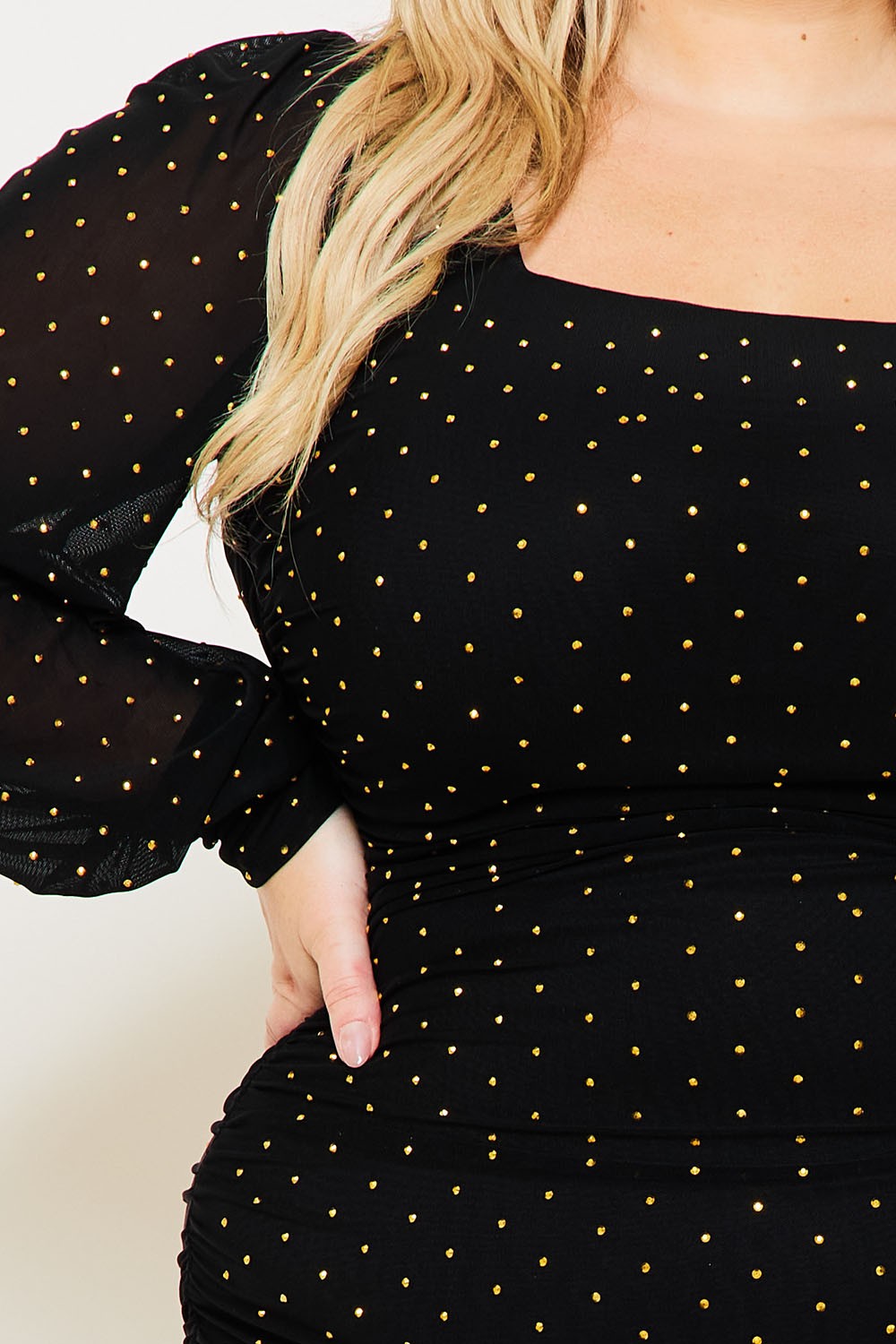 Loelia Rhinestone  Dress Divas Plus