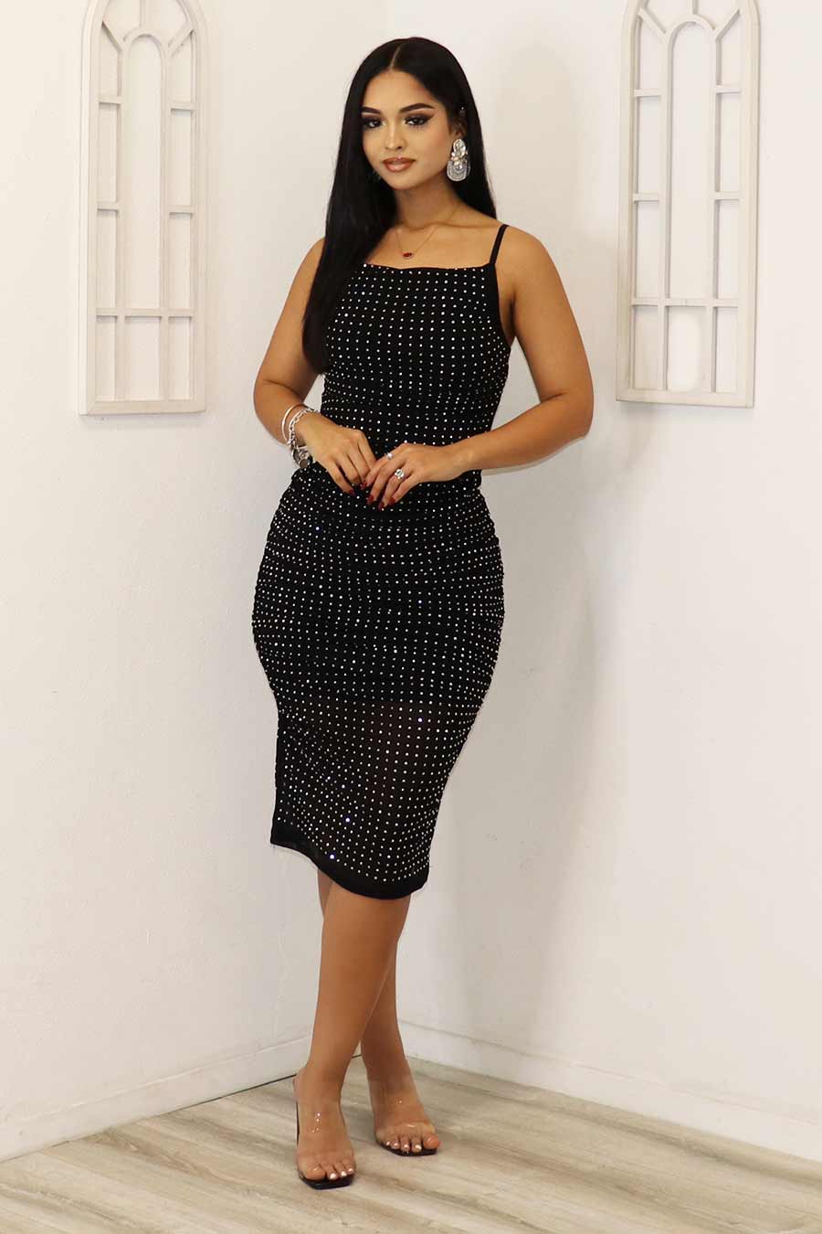 Coralie Rhinestone Mini Dress Divas Plus Boutique