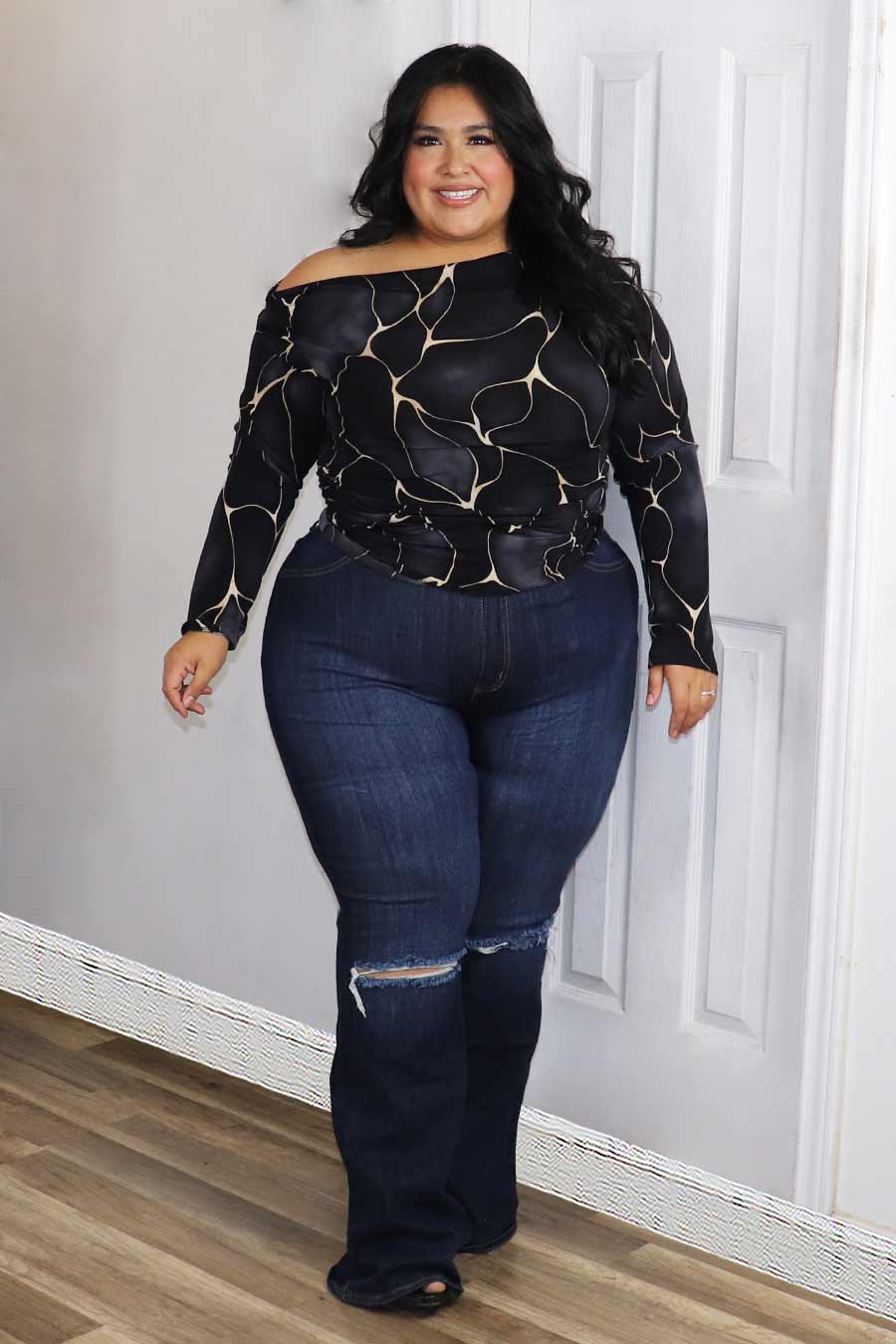 Melis Long Sleeve Top Divas Plus Boutique
