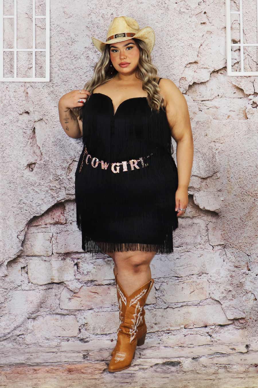 Itziar Fringe  Dress Divas Plus Boutique