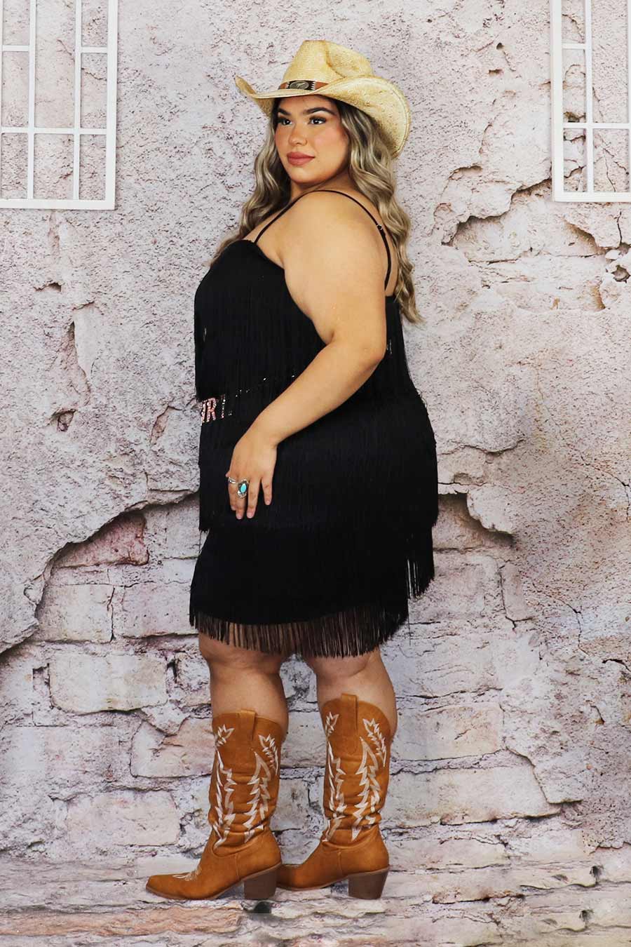 Itziar Fringe  Dress Divas Plus Boutique