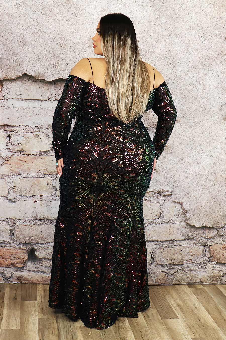 Clarissa  Sequence Dress Divas Plus Boutique