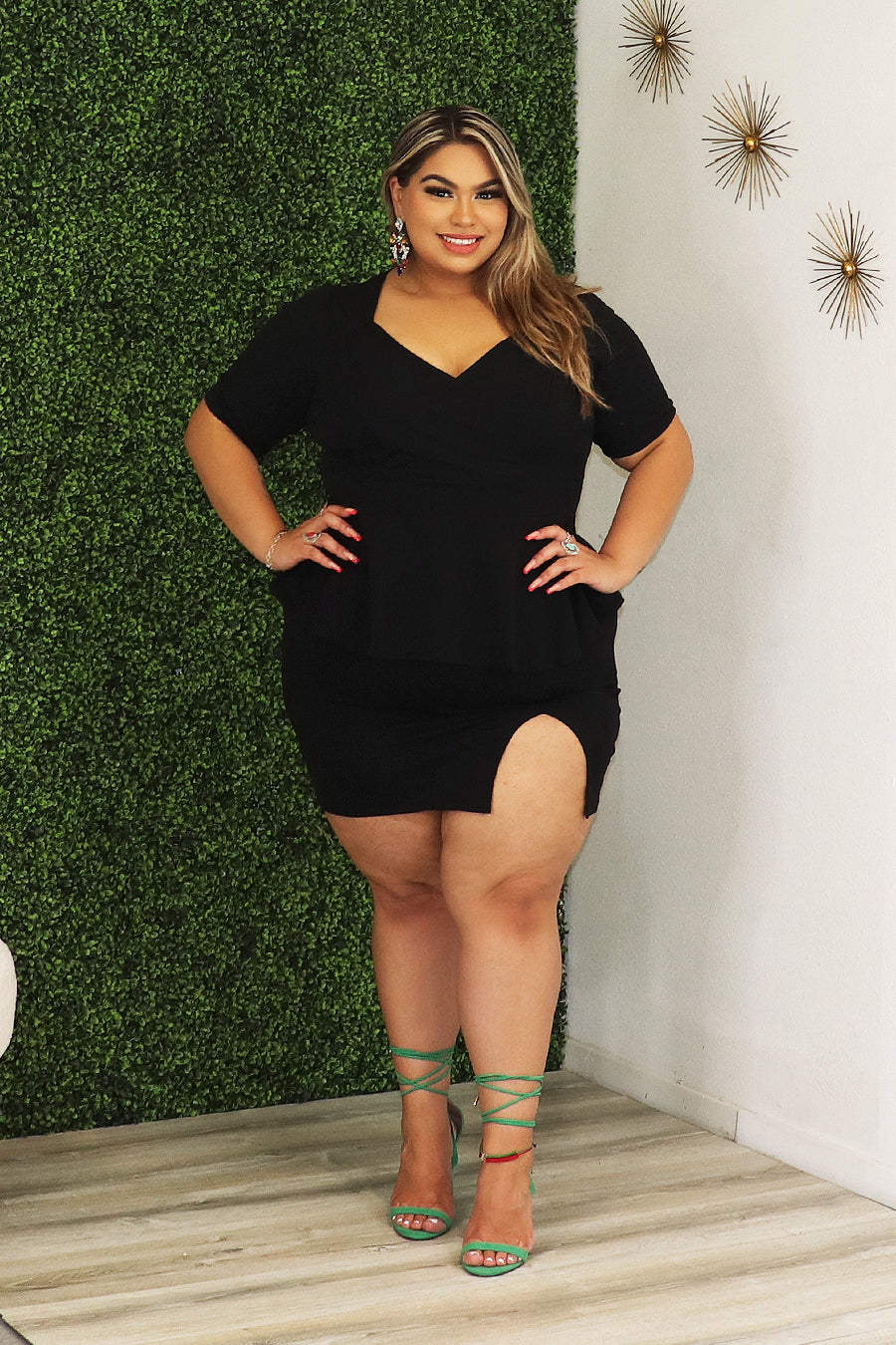 Iris Peplum Dress Divas Plus