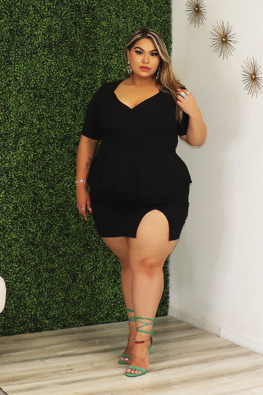 Iris Peplum Dress Divas Plus