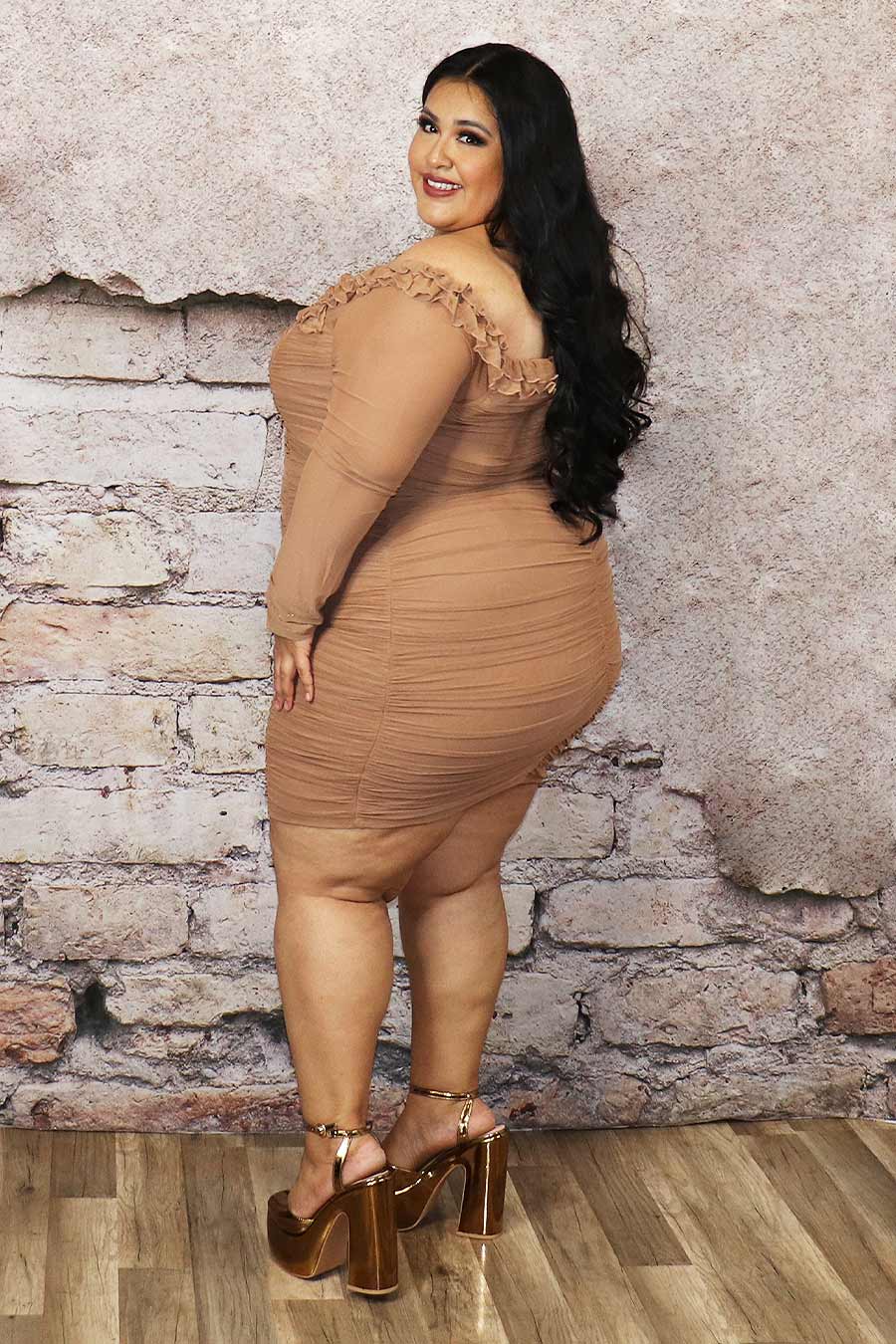 Beatrice Long Sleeve Dress Divas Plus Boutique