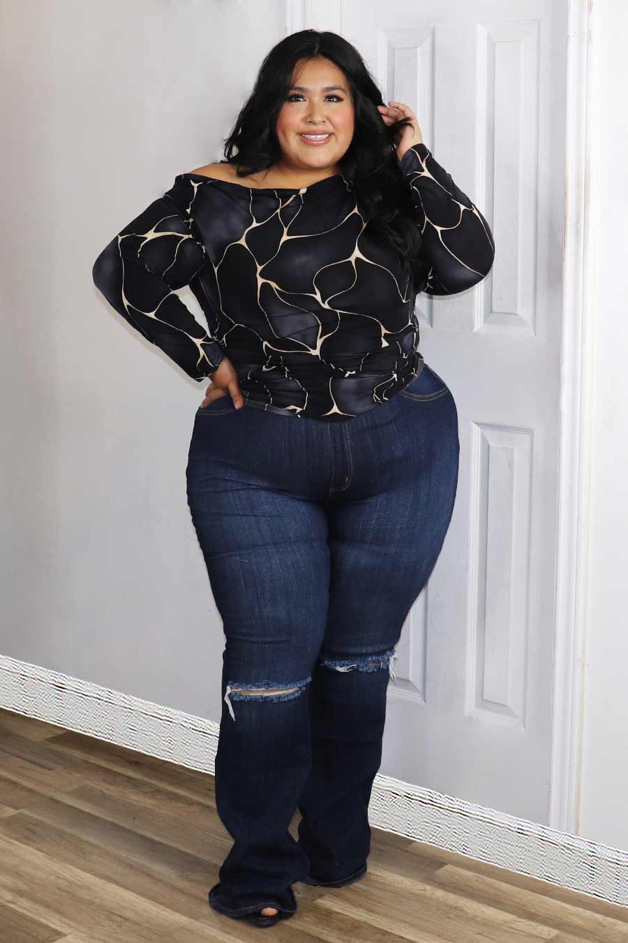 Melis Long Sleeve Top Divas Plus Boutique