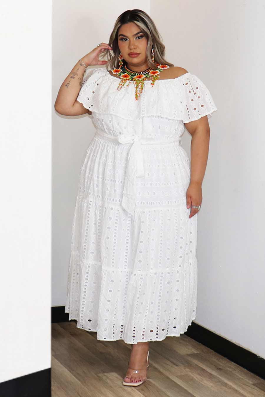 Anyeli Off Shoulder  Dress Divas Plus
