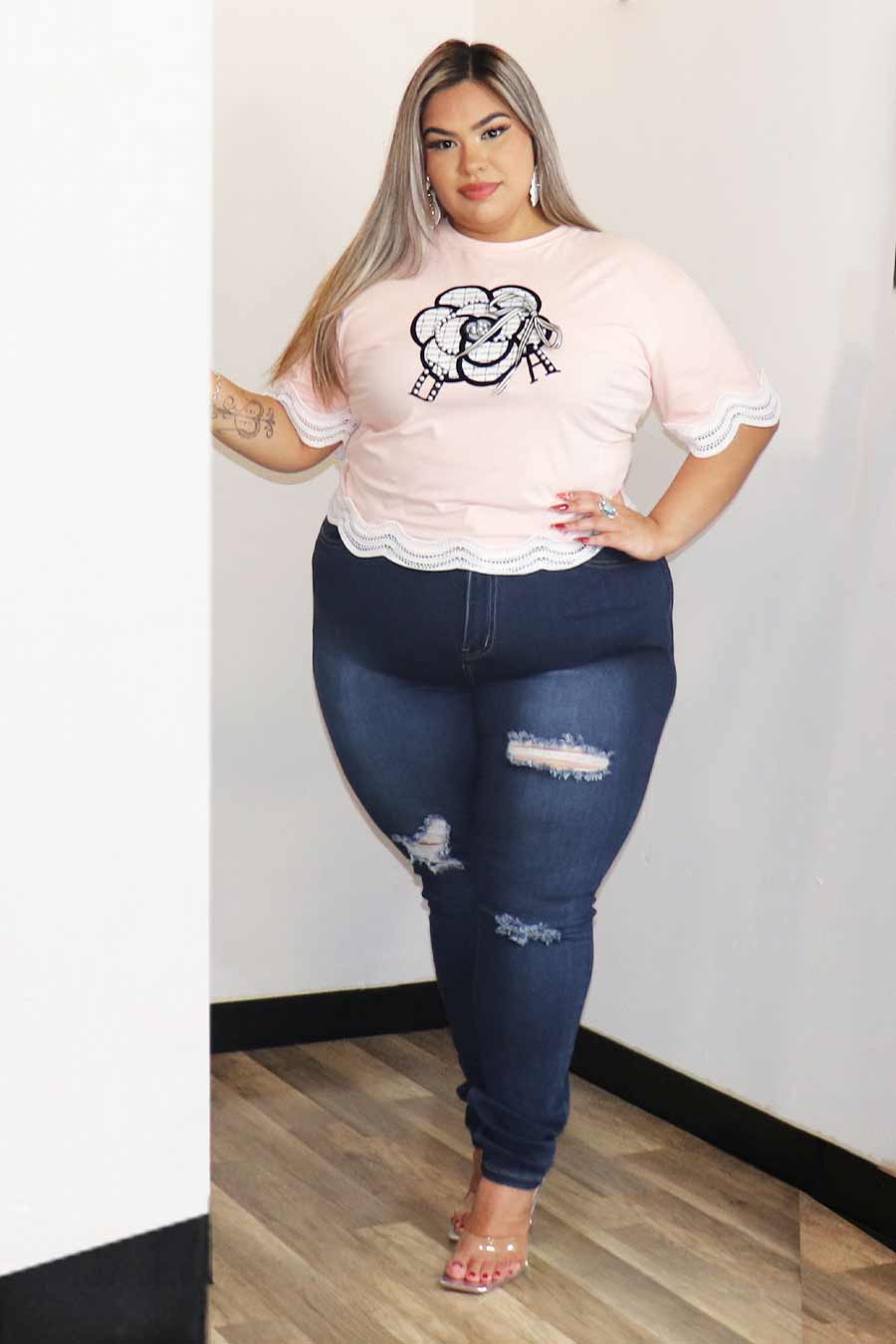Adelyn 3D Flower Top Divas Boutique