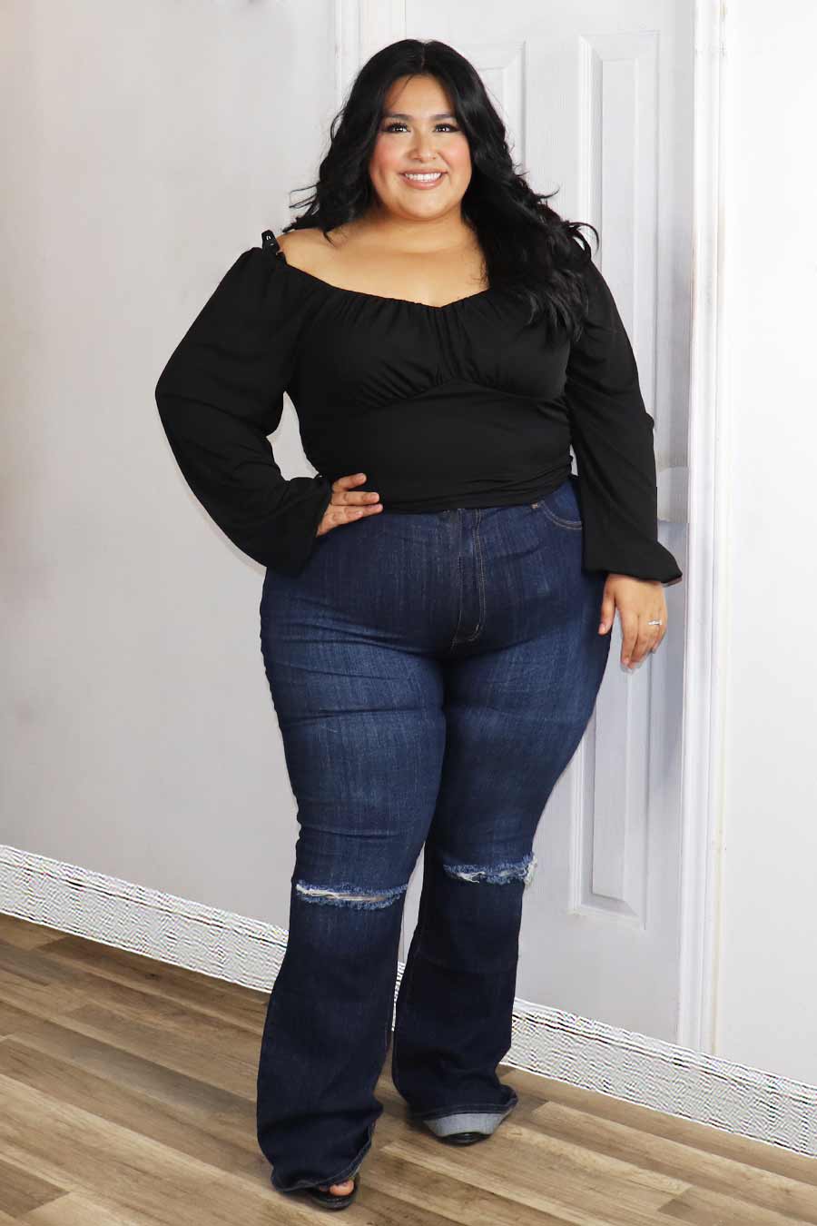 Frida Hight Rise Boot Cut Jeans Divas Plus Boutique