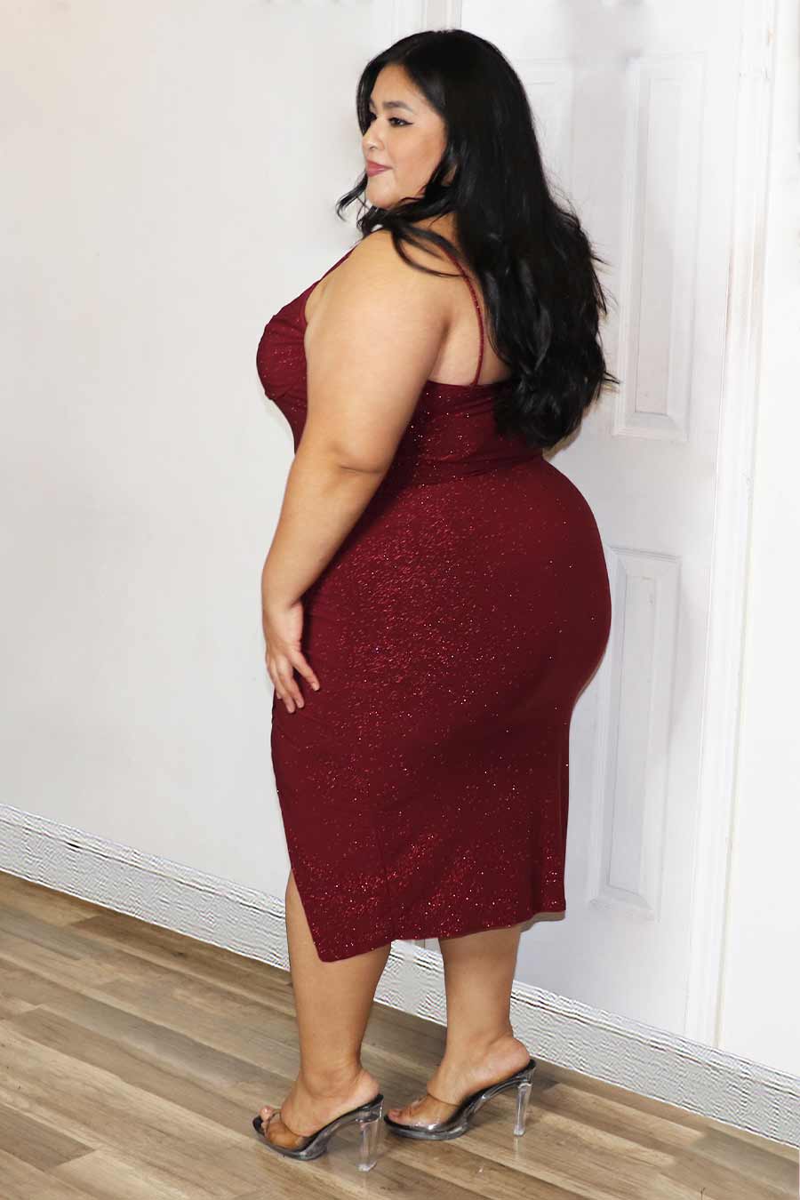 Sandra Glittery Midi Dress Divas Boutique