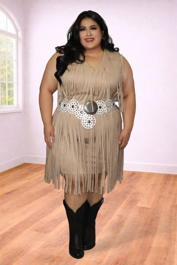 Plus Size Fringe Dress Western Style | Divas Fashion Boutique