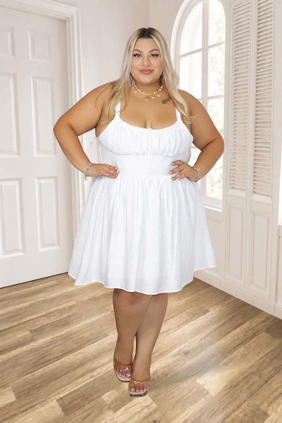 Amelia Plus Size Midi Dress | Divas Fashion Boutique
