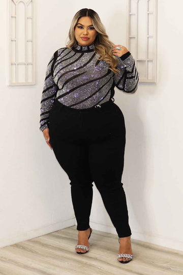 Elisa Rhinestone Top Divas Plus Boutique