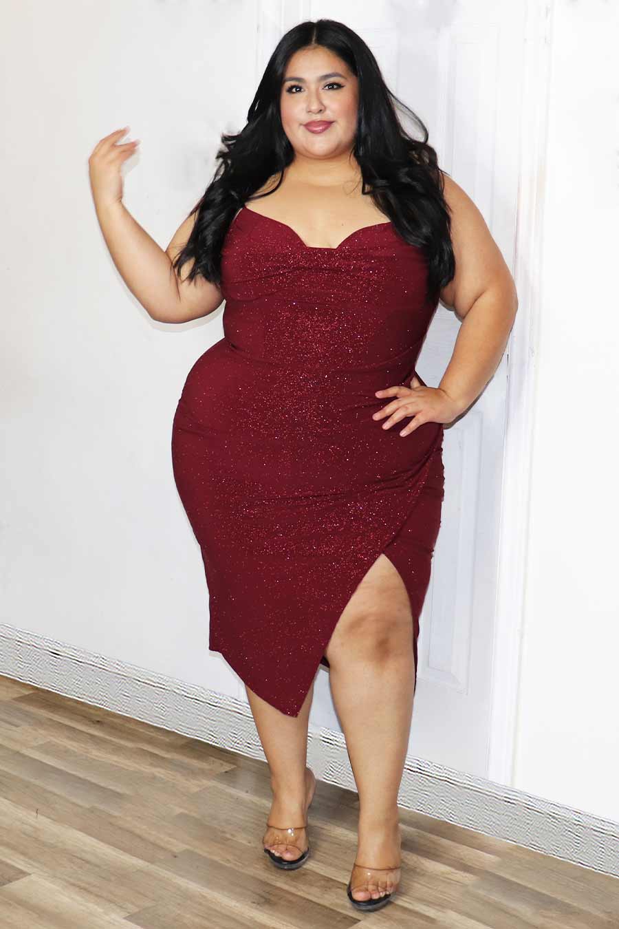 Sandra Glittery Midi Dress Divas Boutique