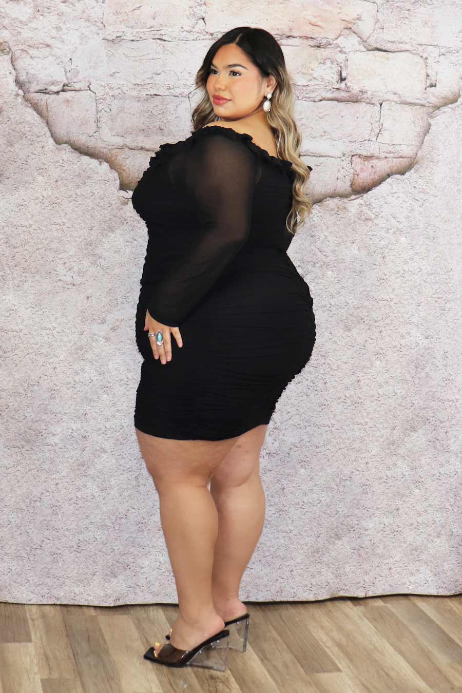 Beatrice Long Sleeve Dress Divas Plus Boutique