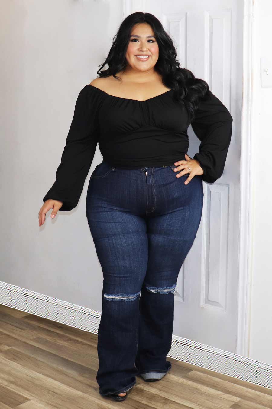 Malena Long Sleeve Top Divas Plus Boutique