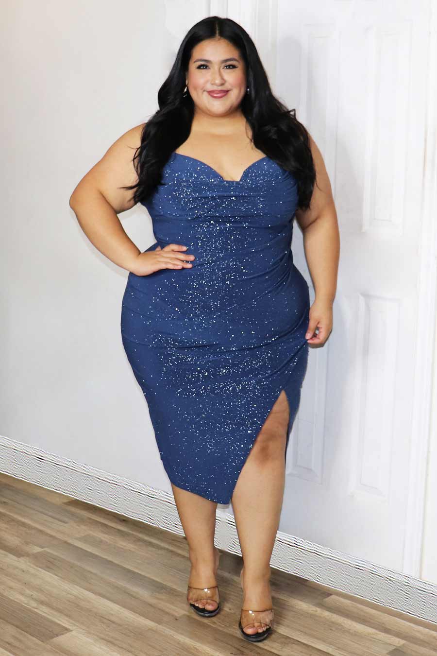Sandra Glittery Midi Dress Divas Boutique