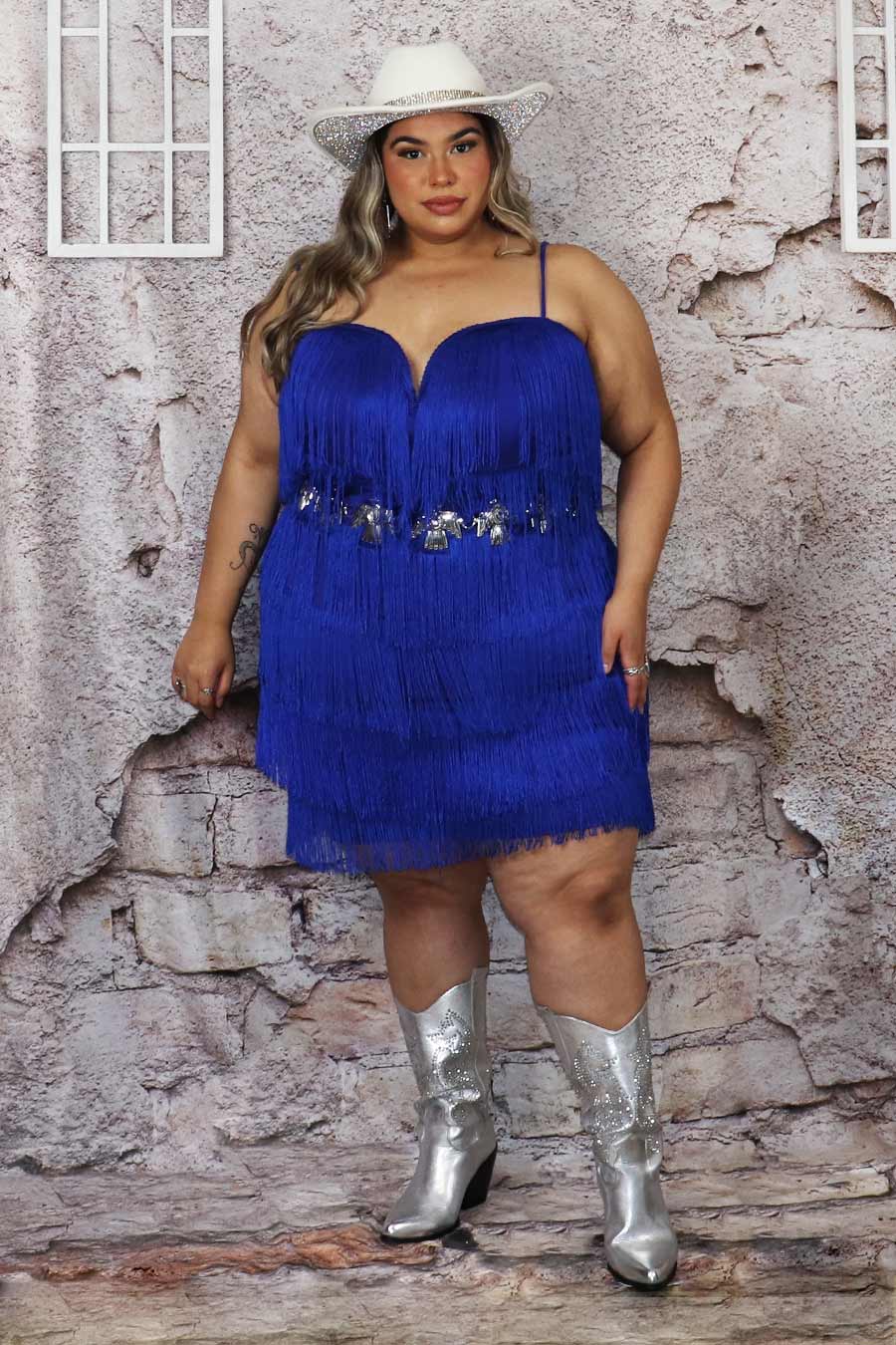 Itziar Fringe  Dress Divas Plus Boutique