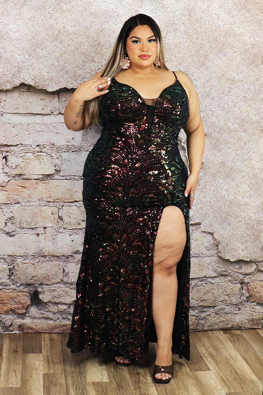 Maely's  Sequence Dress Divas Plus Boutique