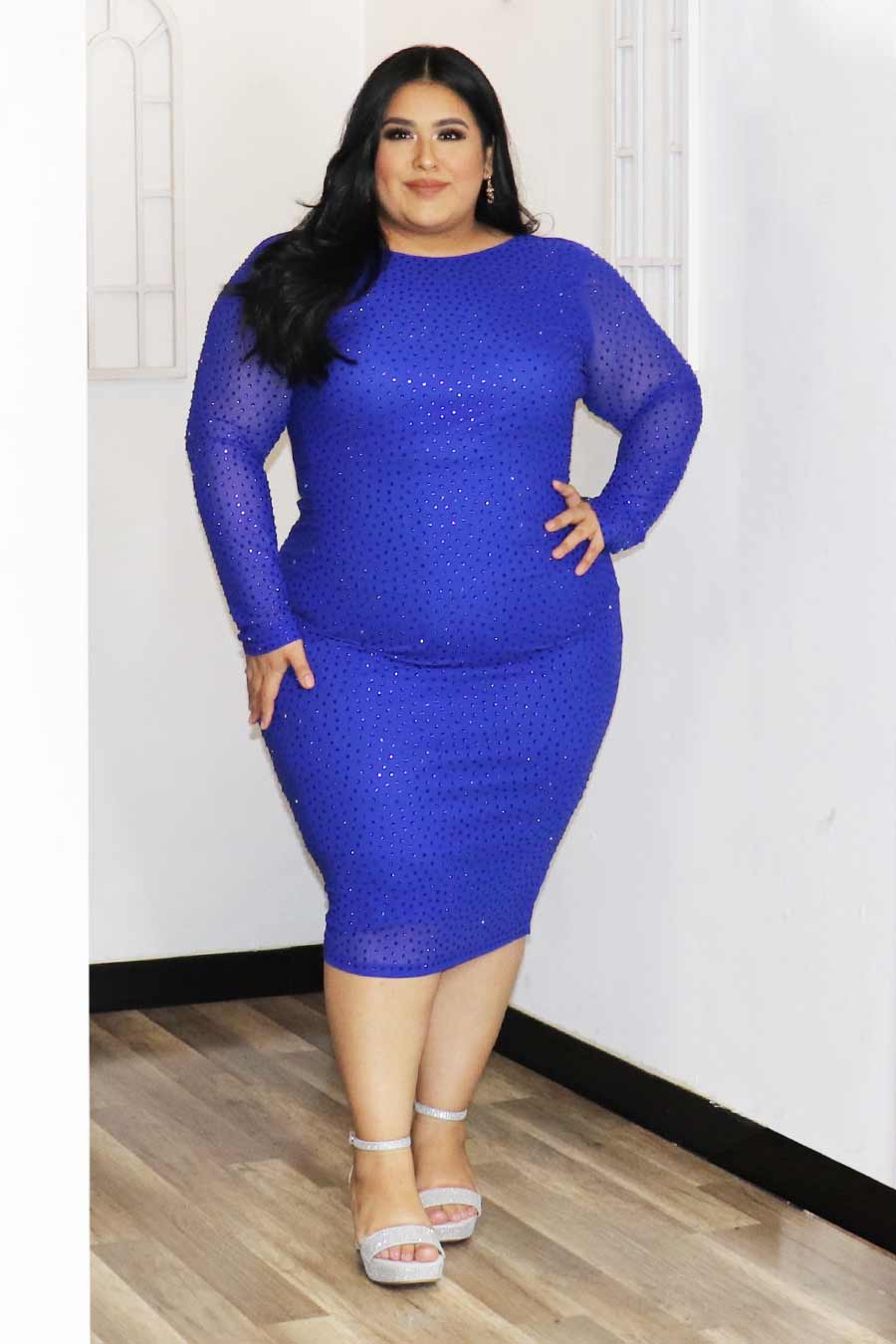 Bebetta Rhinestone Dress Divas Plus Boutique