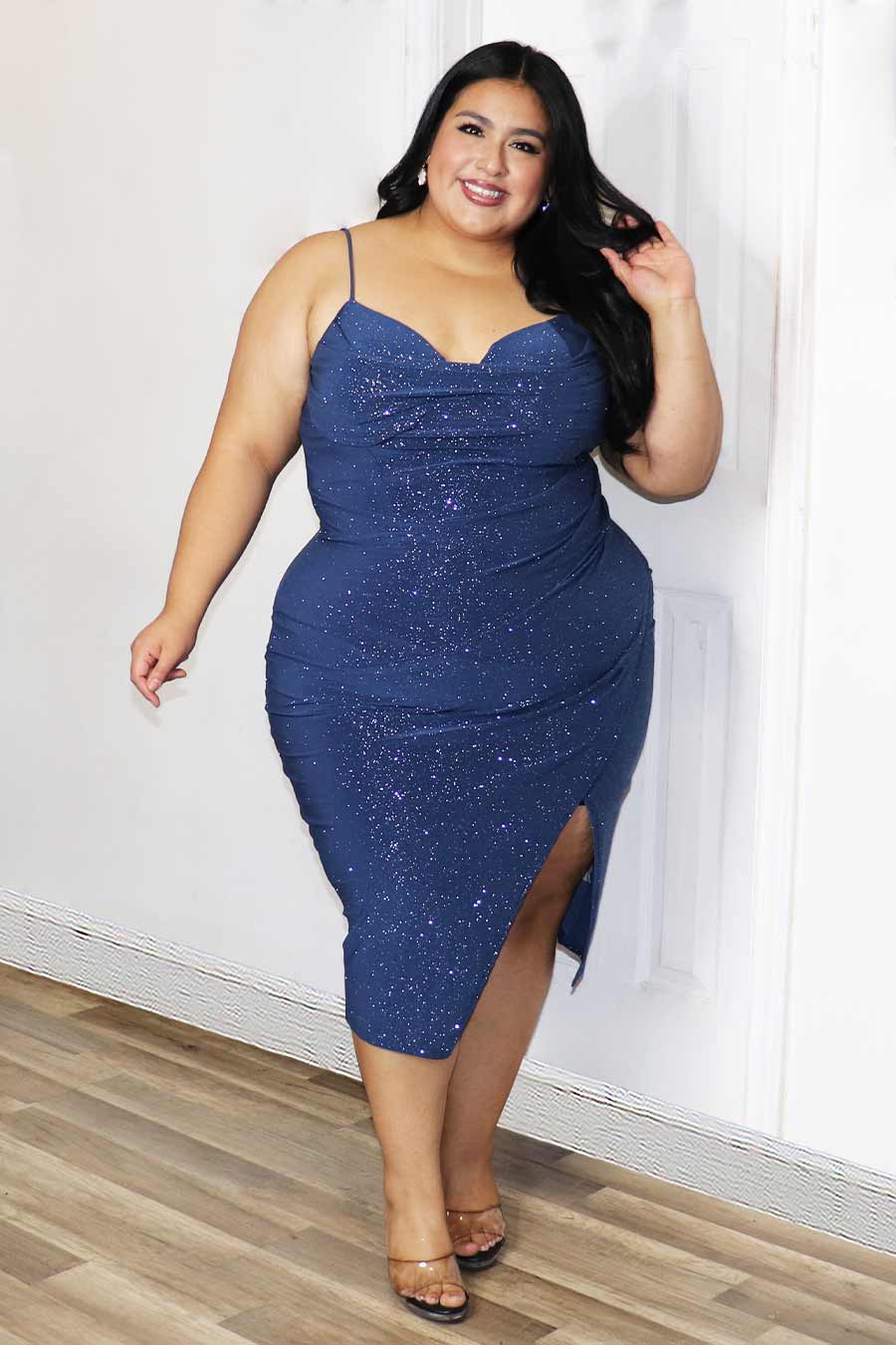 Sandra Glittery Midi Dress Divas Boutique