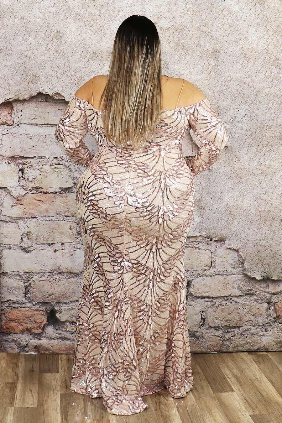 Clarissa  Sequence Dress Divas Plus Boutique