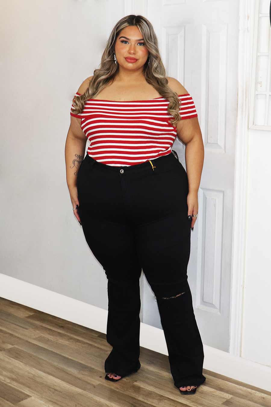 Beida Off Shoulder Top Divas Plus Boutique